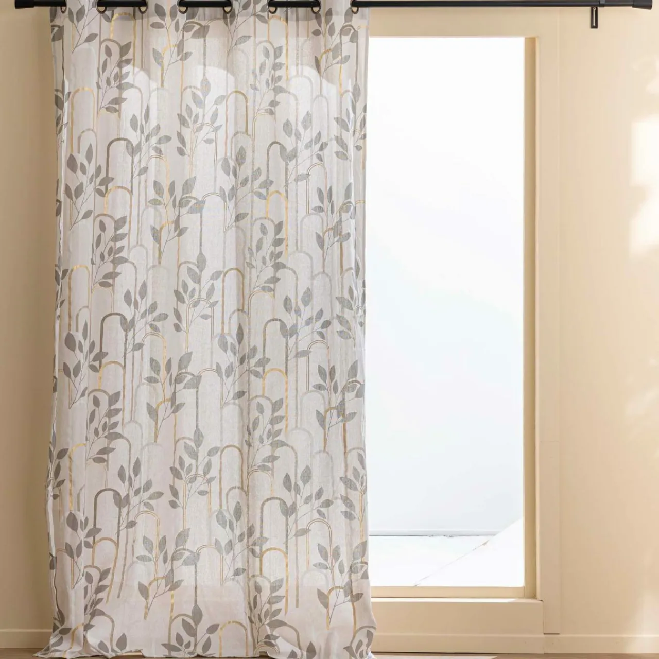 douceur d'intu017drieur Rideau coton (140 x 280 cm) Roseris Gris Online