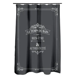 douceur d'intu017drieur Rideau de douche à anneaux (180 x 200 cm) Vintage Gris Hot