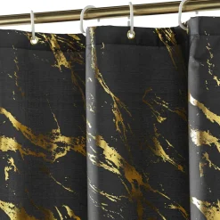 douceur d'intu017drieur Rideau de douche effet marbre (180 x 200 cm) Aquamarbre Noir Hot
