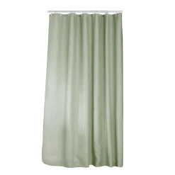 douceur d'intu017drieur Rideau de douche effet tissé à anneaux (180 x 200 cm) Quartz Vert sauge Outlet