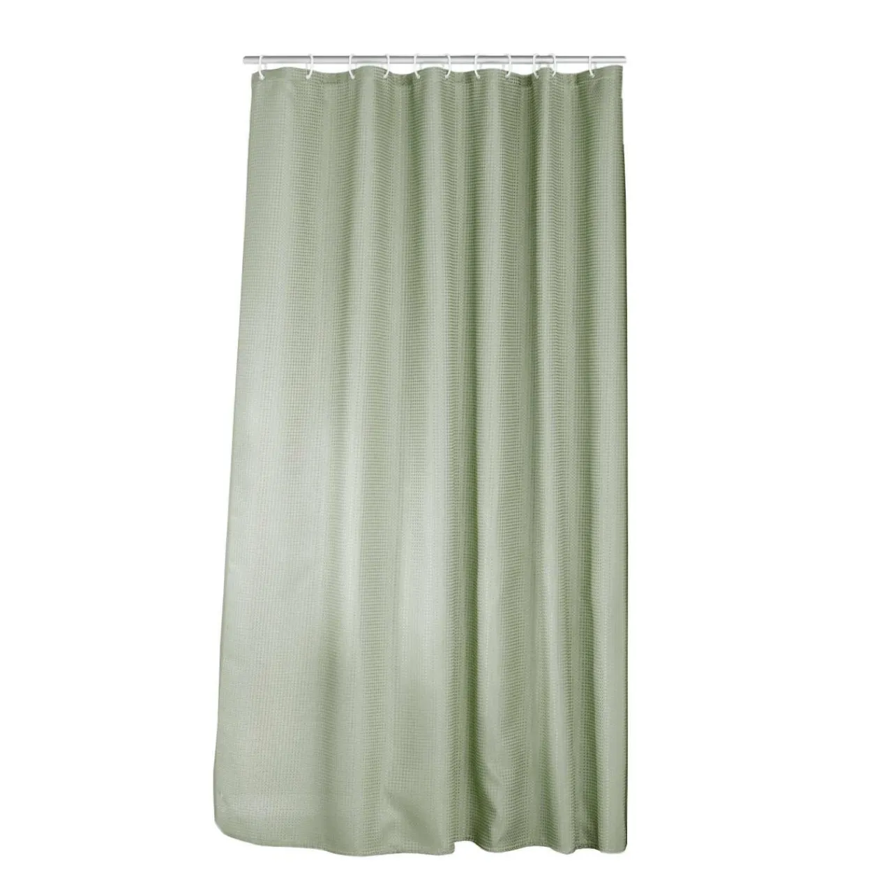 douceur d'intu017drieur Rideau de douche effet tissé à anneaux (180 x 200 cm) Quartz Vert sauge Outlet