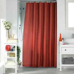 douceur d'intu017drieur Rideau de douche effet tissé à anneaux (180 x 200 cm) Quartz Terracotta Sale