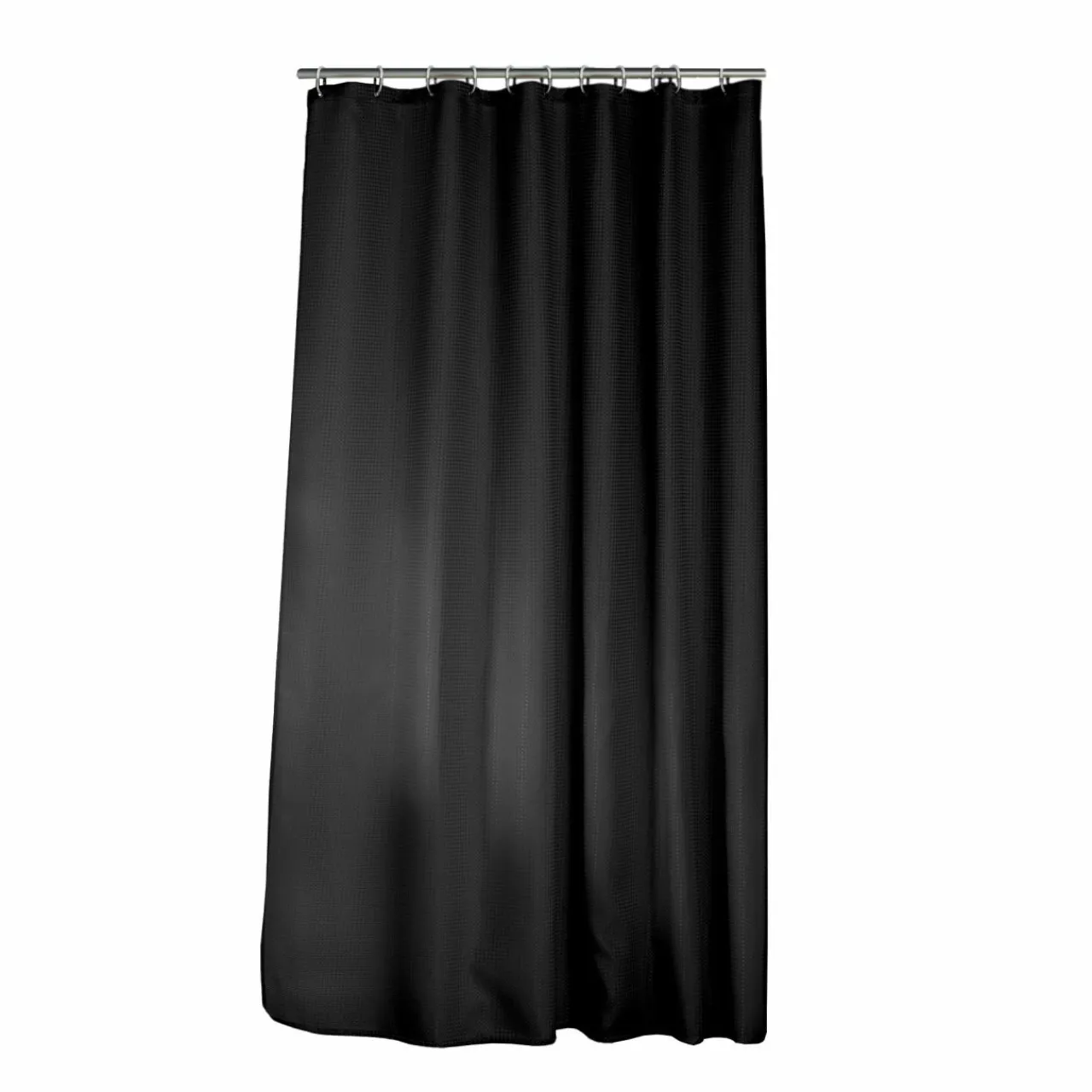 douceur d'intu017drieur Rideau de douche effet tissé à anneaux (180 x 200 cm) Quartz Noir Discount