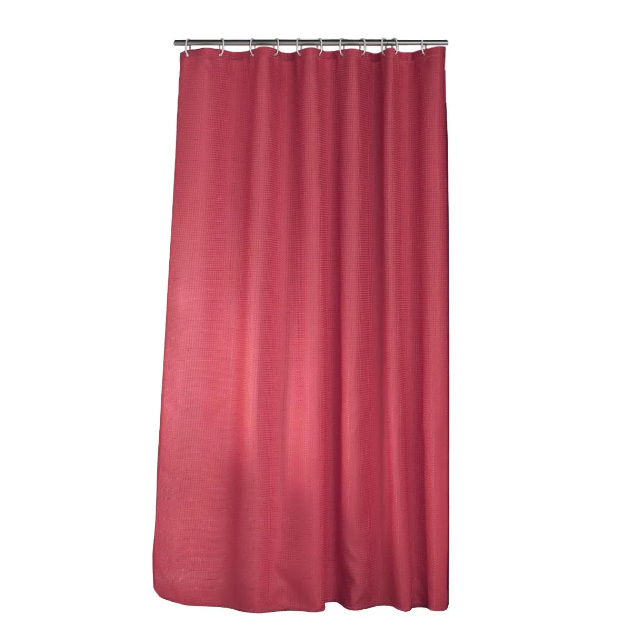 douceur d'intu017drieur Rideau de douche effet tissé à anneaux (180 x 200 cm) Quartz framboise Rose Hot