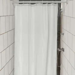 TENDANCE Rideau de douche étroit spécial douche (120 x 180 cm) Uni Blanc Discount