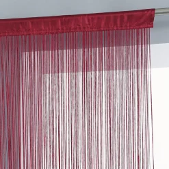 ATMOSPHERA Rideau de fil (90 x H200 cm) Uni Rouge grenat Bordeaux Outlet