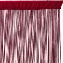 ATMOSPHERA Rideau de fil (90 x H200 cm) Uni Rouge grenat Bordeaux Outlet