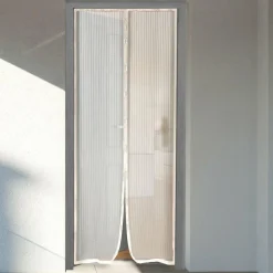 LUANCE Rideau de porte Moustiquaire (100 x H220 cm) Aimanté Ecru Best
