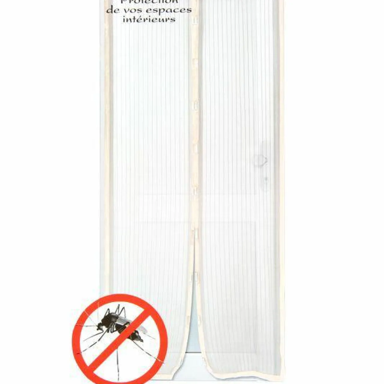 LUANCE Rideau de porte Moustiquaire (100 x H220 cm) Aimanté Ecru Best