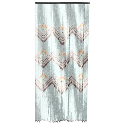 #N/A Rideau de porte perles bambou (90 x 200 cm) Silver Bleu Outlet