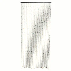 #N/A Rideau de porte perles bois (90 x 200 cm) Ally Multicolore Outlet