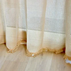 LUANCE Rideau de porte tissé (135 x 225 cm) Natural Taupe Best