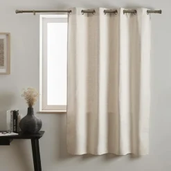EMINZA Rideau effet chiné (140 x 180 cm) James sable Beige New