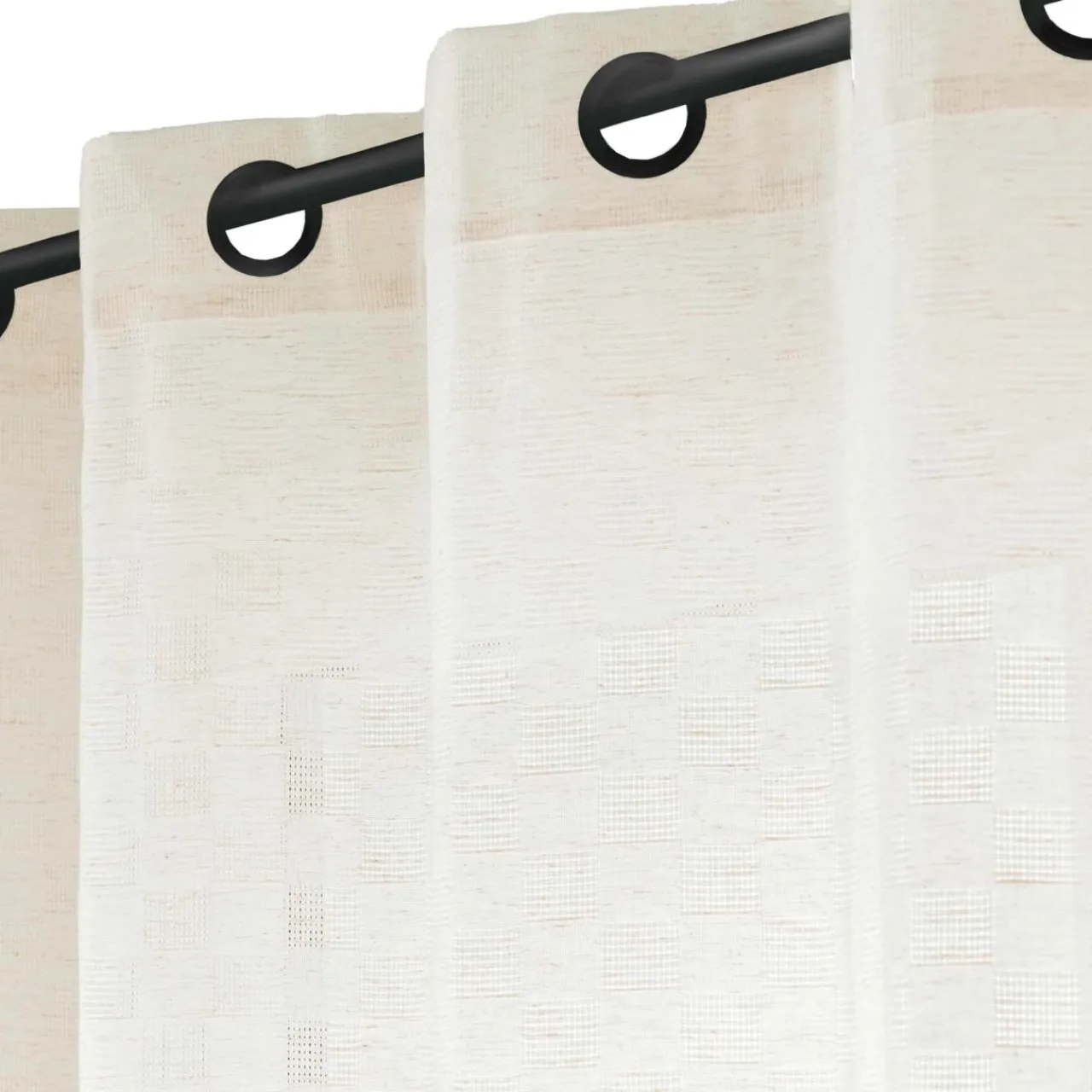 douceur d'intu017drieur Rideau effet lin tissé (140 x 260 cm) Logan Ecru Best