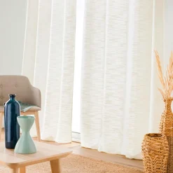 douceur d'intu017drieur Rideau effet lin tissé (140 x 260 cm) Nando Ecru Sale