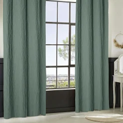Atmosphera, cru017dateur d'intu017drieur Rideau effet plissé (135 x 260 cm) Maely Bleu Sale