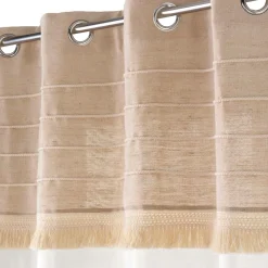douceur d'intu017drieur Rideau en coton et jute (140 x 240 cm) Cirrus Beige Discount