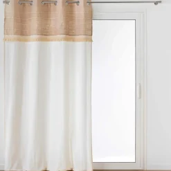 douceur d'intu017drieur Rideau en coton et jute (140 x 240 cm) Cirrus Beige Discount