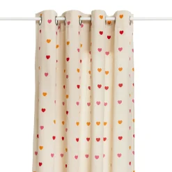 Atmosphera cru017dateur d'intu017drieur for kids Rideau enfant coton recyclé (140 x 260 cm) Amour Multicolore Discount