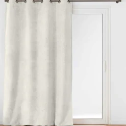 douceur d'intu017drieur Rideau flanelle relief (140 x 240 cm) Flanela Ecru Clearance