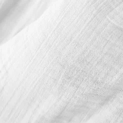 EMINZA Rideau gaze de coton ajustable (140 x max 300 cm) Gaïa chantilly Blanc Outlet