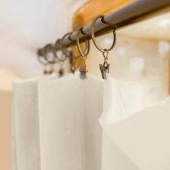 EMINZA Rideau gaze de coton ajustable (280 x max 300 cm) Gaïa pampa Beige Sale