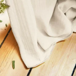 EMINZA Rideau gaze de coton ajustable (280 x max 300 cm) Gaïa pampa Beige Sale