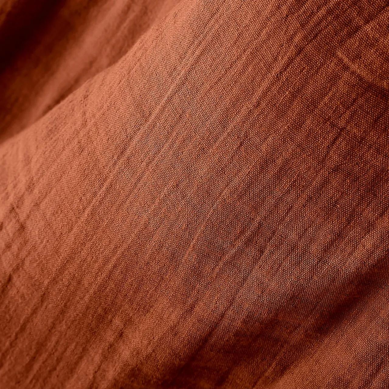 EMINZA Rideau gaze de coton galon fronceur (180 x 240 cm) Gaïa Terracotta Outlet