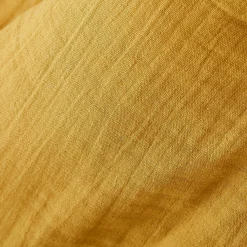 EMINZA Rideau gaze de coton galon fronceur (140 x 240 cm) Gaïa Jaune safran Hot