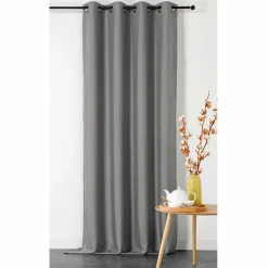 LINDER Rideau ignifugé (135 x 240 cm) Double Natte Gris Outlet