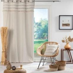 douceur d'intu017drieur Rideau œillets coton (140 x 240 cm) Atlas Beige New