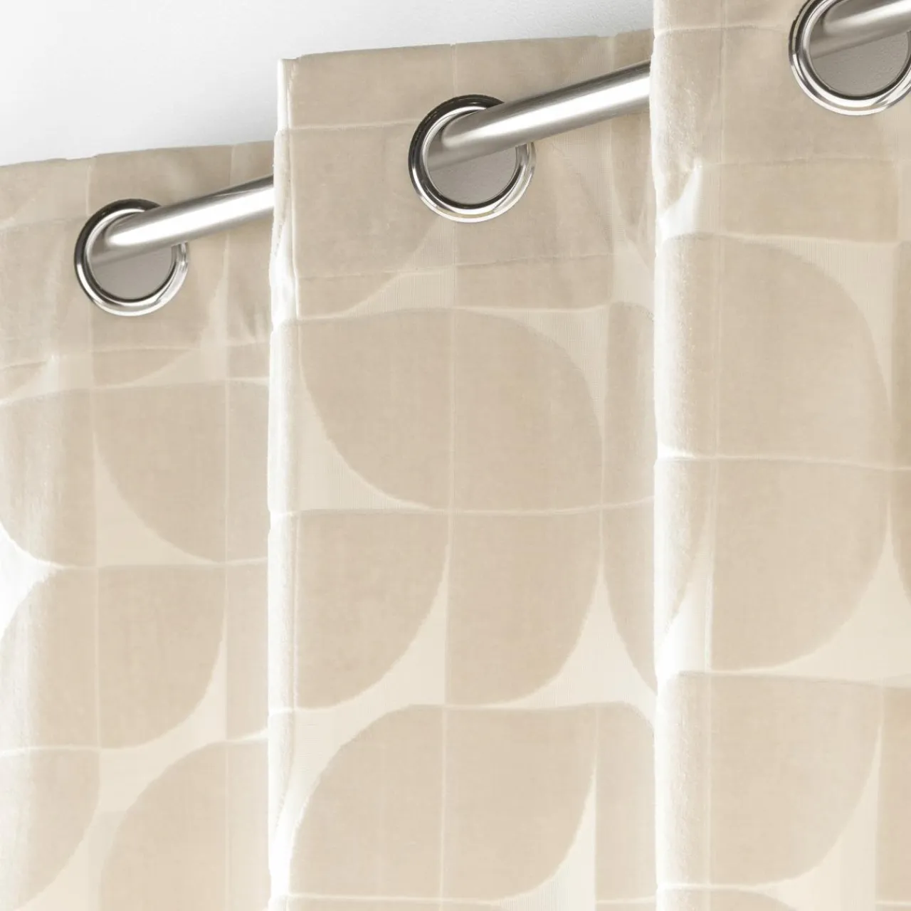 douceur d'intu017drieur Rideau œillets velours (135 x 260 cm) Geolia Beige New