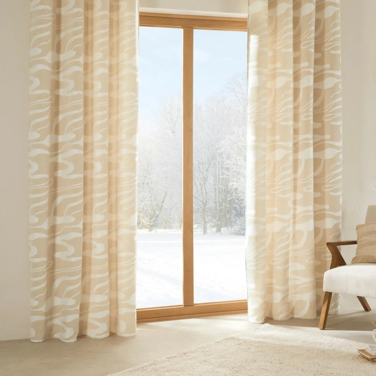 Atmosphera, cru017dateur d'intu017drieur Rideau œillets (140 x 260 cm) Madini Beige Sale