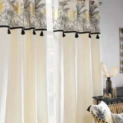 douceur d'intu017drieur Rideau œillets (140 x 240 cm) Papaya Ecru Hot