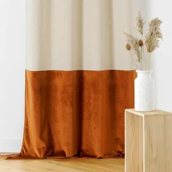 LINDER Rideau lin (135 x 280 cm) Duolin Orange New