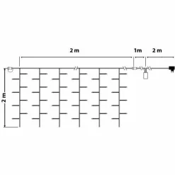 BLACHERE Rideau lumineux H2 m L2 m 96 LED Interconnectable Blanc chaud Online