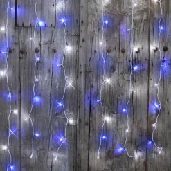 BLACHERE Rideau lumineux H2 m L2 m 96 LED Interconnectable Bicolore Bleu et blanc froid Bicolore Bleu Blanc froid Discount