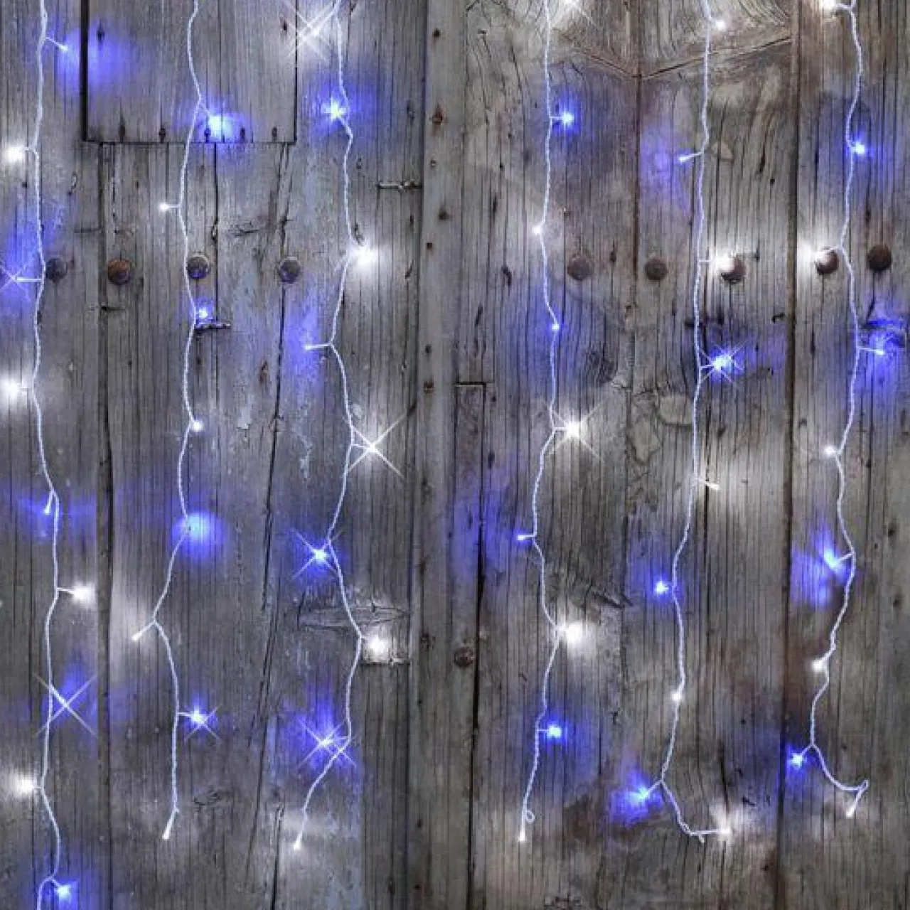 BLACHERE Rideau lumineux H2 m L2 m 96 LED Interconnectable Bicolore Bleu et blanc froid Bicolore Bleu Blanc froid Discount