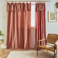 EMINZA Rideau lyocell Tencel™ ajustable (140 x max 270 cm) Olivia Terracotta Outlet
