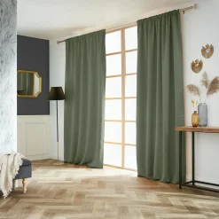 EMINZA Rideau obscurcissant galon fronceur (140 x 260 cm) Dark Vert kaki Best