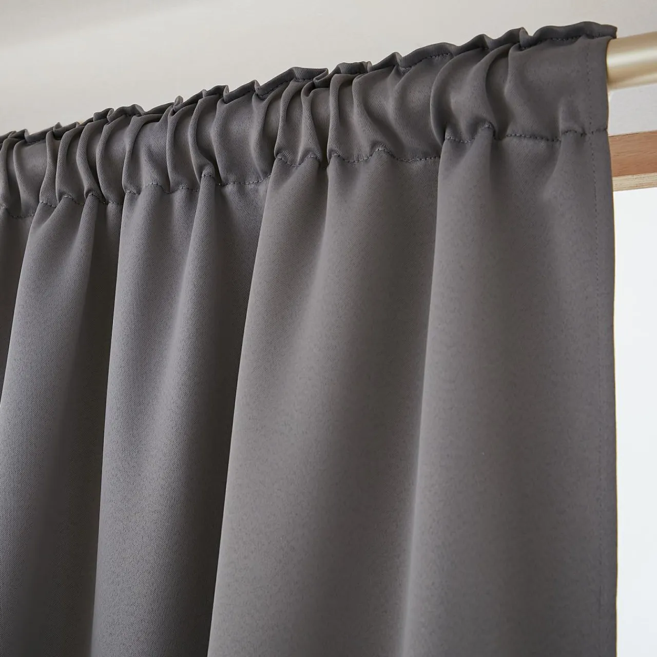 EMINZA Rideau obscurcissant galon fronceur (140 x 260 cm) Dark Gris Anthracite Best
