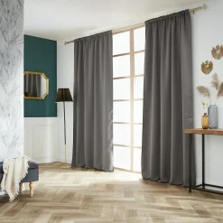 EMINZA Rideau obscurcissant galon fronceur (140 x 260 cm) Dark Gris Anthracite Best