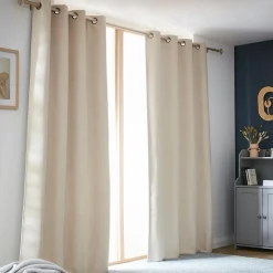 EMINZA Rideau obscurcissant thermique (140 x 240 cm) Alba grège Beige Online