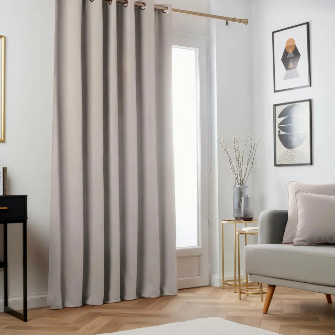 EMINZA Rideau obscurcissant thermique (180 x 260 cm) Minuit Taupe New