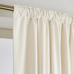 EMINZA Rideau obscurcissant thermique galon fronceur (280 x 240 cm) Minuit sable Beige Discount
