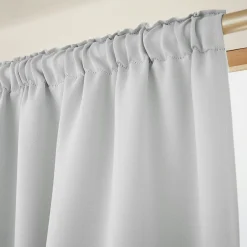 EMINZA Rideau obscurcissant thermique galon fronceur (140 x 240 cm) Calore Gris clair Outlet
