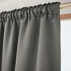 EMINZA Rideau obscurcissant thermique galon fronceur (140 x 240 cm) Calore Gris Anthracite New