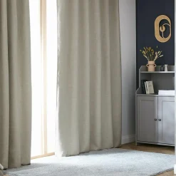EMINZA Rideau obscurcissant thermique galon fronceur (140 x 240 cm) Alba Taupe Sale