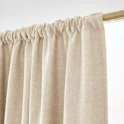 EMINZA Rideau obscurcissant thermique galon fronceur (140 x 240 cm) Alba grège Beige Outlet
