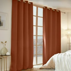 EMINZA Rideau obscurcissant thermique (140 x 240 cm) Calore Terracotta Discount